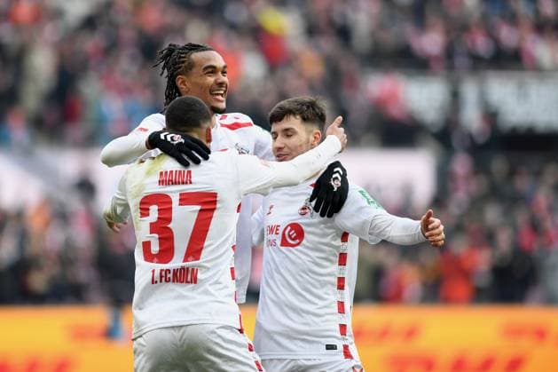 Damion Downs 1 FC Koeln celebrates after scoring his team™s first goal with teammates during the 2 Bundesliga match between 1 FC Köln and FC Schalke 04 at RheinEnergieStadion on February 09, 2025 in Cologne, Germany, Germany Photo by Ralf Treese DeFodi Images Damion Downs 1 FC Koeln celebrates after scoring his team™s first goal with teammates during the 2 Bundesliga match between 1 FC Köln and FC Schalke 04 at RheinEnergieStadion on February 9, 2025 in Cologne, Germany Photo by Ralf Treese DeFodi Images DFB DFL REGULATIONS PROHIBIT ANY USE OF PHOTOGRAPHS AS IMAGE SEQUENCES AND OR QUASI VIDEO Photo by Ralf Treese DeFodi Images Defodi 521 KOES0420250209 024 Defodi-521 DFB DFL REGULATIONS PROHIBIT ANY USE OF PHOTOGRAPHS AS IMAGE SEQUENCES AND OR QUASI-VIDEO.
