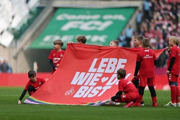 GER, 2 FBL, 1 FC Koeln vs FC Schalke 04 09 02 2025, Rheinenergie Stadion, Koeln, GER, 2 FBL, 1 FC Koeln vs FC Schalke 04, in the picture banner live as you are before the match nordphotoxGmbHx xMeuter nph00351