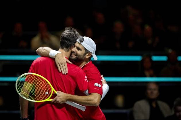ROTTERDAM - Simone Bolelli (ITA) and Andrea Vavassori (ITA) win the doubles of the ABN AMRO Open tennis tournament in Ahoy. ANP SANDER KING ABN AMRO Open - Day Seven 2025 xVIxANPxSportx xxANPxIVx 519518931 originalFilename: 519518931.jpg