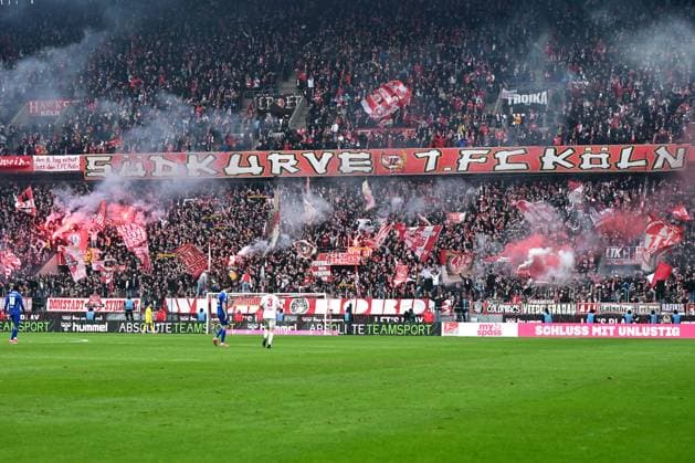 Fans 1 FC Koeln supporters use pyrotechnics during the 2 Bundesliga match between 1 FC Köln and FC Schalke 04 at RheinEnergieStadion on February 09, 2025 in Cologne, Germany Photo by Ralf Treese DeFodi Images Fans 1 FC Koeln supporters use pyrotechnics during the 2 Bundesliga match between 1 FC Köln and FC Schalke 04 at RheinEnergieStadion on February 9, 2025 in Cologne, Germany Photo by Ralf Treese DeFodi Images DFB DFL REGULATIONS PROHIBIT ANY USE OF PHOTOGRAPHS AS IMAGE SEQUENCES AND OR QUASI VIDEO Photo by Ralf Treese DeFodi Images Defodi 521 KOES0420250209 030 Defodi-521 DFB DFL REGULATIONS PROHIBIT ANY USE OF PHOTOGRAPHS AS IMAGE SEQUENCES AND OR QUASI-VIDEO.