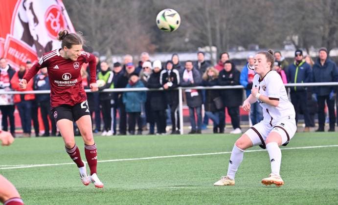 09 02 2025 Soccer season 2024 2025 2 Women Soccer Bundesliga 14 Matchday 1 FC Nürnberg FCN Club Clubfrauen FC Ingolstadt 04 FCI Sportfoto Zink xwoxzix 09 02 2025 Soccer season 2024 2025 2 Women Soccer Bundesliga 14 Matchday 1 FC Nürnberg FCN Club Clubfrauen FC Ingolstadt 04 FCI Sportfoto Zink xwoxzix Nastassja Lein 24, 1 FC Nürnberg FCN scores Goal Goal Shot to 3 2