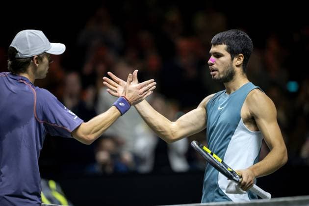 ROTTERDAM - Carlos Alcaraz (ESP) wins the ABN AMRO Open tennis tournament in Ahoy. ANP SANDER KING ABN AMRO Open - Day Seven 2025 xVIxANPxSportx xxANPxIVx 519541490 originalFilename: 519541490.jpg