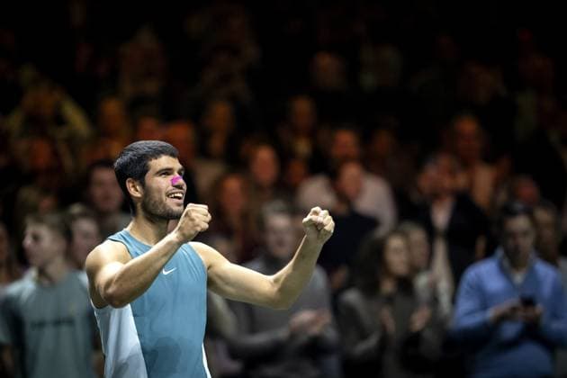 ROTTERDAM - Carlos Alcaraz (ESP) wins the ABN AMRO Open tennis tournament in Ahoy. ANP SANDER KING ABN AMRO Open - Day Seven 2025 xVIxANPxSportx xxANPxIVx 519541623 originalFilename: 519541623.jpg