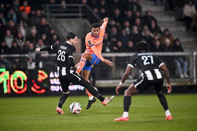 Angers SCO v Olympique de Marseille - Ligue 1 McDonald s 2024 2025 10 Mason GREENWOOD (om) during the Ligue 1 McDonald s match between Angers and Marseille at Stade Raymond Kopa on February 9, 2025 in Angers, France. Angers France  Copyright: xFEPx 776279730