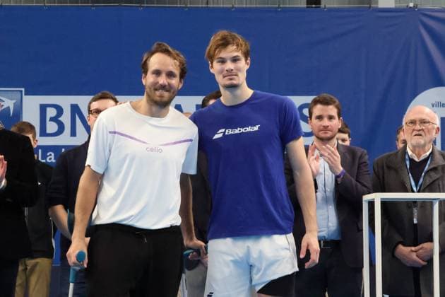 TENNIS : Play In Challenger Lille 2025 - ATP, Tennis Herren 125 Challenger Tour - 09 02 2025 Lucas POUILLE (France) et Arthur BOUQUIER (France) lors de la finale au Play In Challenger Lille 2025, ATP 125 Challenger Tour, le 9 fÃ vrier 2025  Copyright: xLaurentxSANSONx xPsnewZx