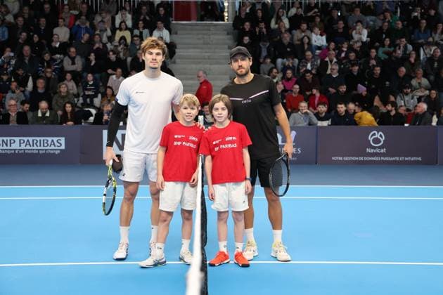 TENNIS : Play In Challenger Lille 2025 - ATP, Tennis Herren 125 Challenger Tour - 09 02 2025 Arthur BOUQUIER (France) et Lucas POUILLE (France) lors de la finale au Play In Challenger Lille 2025, ATP 125 Challenger Tour, le 9 fÃ vrier 2025  Copyright: xLaurentxSANSONx xPsnewZx