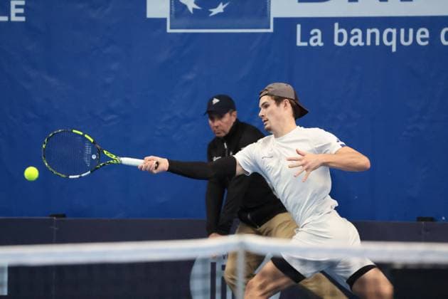 TENNIS : Play In Challenger Lille 2025 - ATP, Tennis Herren 125 Challenger Tour - 09 02 2025 Arthur BOUQUIER (France) lors de la finale au Play In Challenger Lille 2025, ATP 125 Challenger Tour, le 9 fÃ vrier 2025  Copyright: xLaurentxSANSONx xPsnewZx
