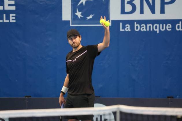 TENNIS : Play In Challenger Lille 2025 - ATP, Tennis Herren 125 Challenger Tour - 09 02 2025 Lucas POUILLE (France) lors de la finale au Play In Challenger Lille 2025, ATP 125 Challenger Tour, le 9 fÃ vrier 2025  Copyright: xLaurentxSANSONx xPsnewZx