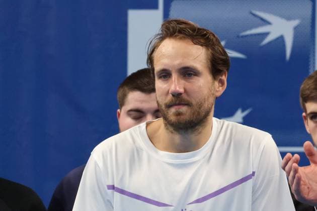 TENNIS : Play In Challenger Lille 2025 - ATP, Tennis Herren 125 Challenger Tour - 09 02 2025 Lucas POUILLE (France) lors de la finale au Play In Challenger Lille 2025, ATP 125 Challenger Tour, le 9 fÃ vrier 2025  Copyright: xLaurentxSANSONx xPsnewZx