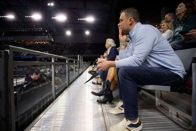 February 9, 2025, Frisco, Texas, USA: Fans watch a singles final match between CASPER RUUD (NOR) and DENIS SHAPOVALOV (CAN) during day eight of the 2025 ATP, Tennis Herren 500 Dallas Open at the Star in Frisco, TX. Frisco USA - ZUMAh193 20250209_zsp_h193_024 Copyright: xDanielxMcGregor-Huyerx