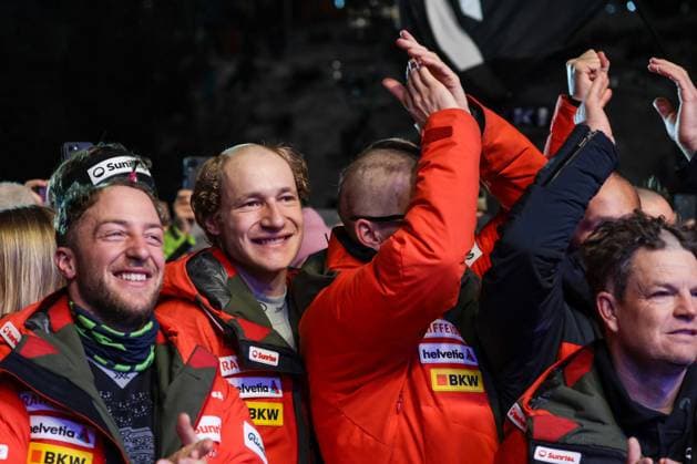 INVERNALI - Sci Alpino - FIS Alpine World Ski Championships - Men s Downhill FIS Alpine World Ski Championships Saalbach 2025 Men s Downhill - Medal Ceremony ODERMATT Marco (SUI) Sunday 09 02 25 Saalbach Austria  Copyright: xIPAxSport ABACAx
