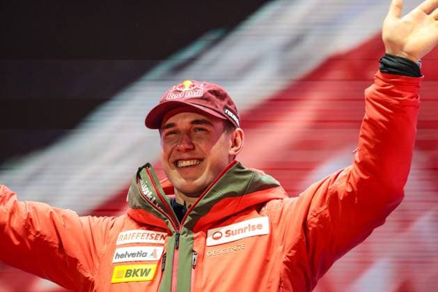 INVERNALI - Sci Alpino - FIS Alpine World Ski Championships - Men s Downhill FIS Alpine World Ski Championships Saalbach 2025 Men s Downhill - Medal Ceremony Gold Medal:von ALLMEN Franjo (SUI) Sunday 09 02 25 Saalbach Austria  Copyright: xIPAxSport ABACAx