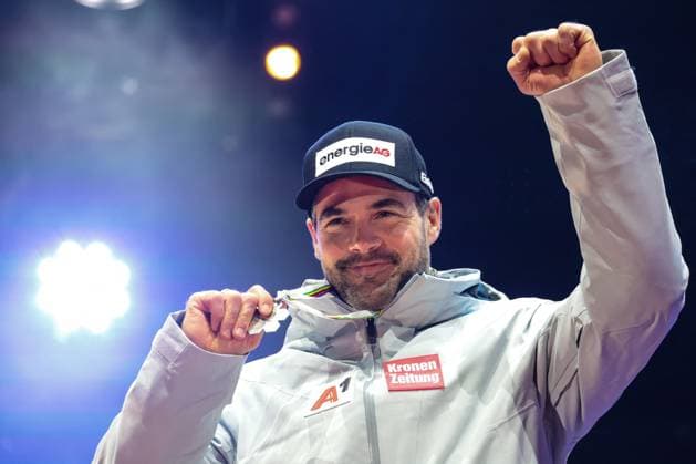 INVERNALI - Sci Alpino - FIS Alpine World Ski Championships - Men s Downhill FIS Alpine World Ski Championships Saalbach 2025 Men s Downhill - Medal Ceremony Silver Medal:KRIECHMAYR Vincent (AUT) Sunday 09 02 25 Saalbach Austria  Copyright: xIPAxSport ABACAx