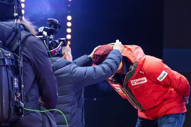 INVERNALI - Sci Alpino - FIS Alpine World Ski Championships - Men s Downhill FIS Alpine World Ski Championships Saalbach 2025 Men s Downhill - Medal Ceremony Gold Medal:von ALLMEN Franjo (SUI) Sunday 09 02 25 Saalbach Austria  Copyright: xIPAxSport ABACAx