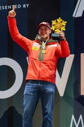 INVERNALI - Sci Alpino - FIS Alpine World Ski Championships - Men s Downhill FIS Alpine World Ski Championships Saalbach 2025 Men s Downhill - Medal Ceremony Gold Medal:von ALLMEN Franjo (SUI) Sunday 09 02 25 Saalbach Austria  Copyright: xIPAxSport ABACAx