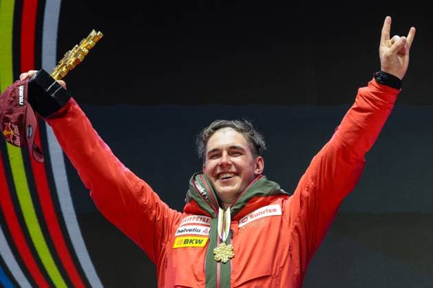 INVERNALI - Sci Alpino - FIS Alpine World Ski Championships - Men s Downhill FIS Alpine World Ski Championships Saalbach 2025 Men s Downhill - Medal Ceremony Gold Medal:von ALLMEN Franjo (SUI) Sunday 09 02 25 Saalbach Austria  Copyright: xIPAxSport ABACAx
