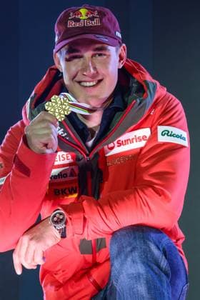 INVERNALI - Sci Alpino - FIS Alpine World Ski Championships - Men s Downhill FIS Alpine World Ski Championships Saalbach 2025 Men s Downhill - Medal Ceremony Gold Medal:von ALLMEN Franjo (SUI) Sunday 09 02 25 Saalbach Austria  Copyright: xIPAxSport ABACAx