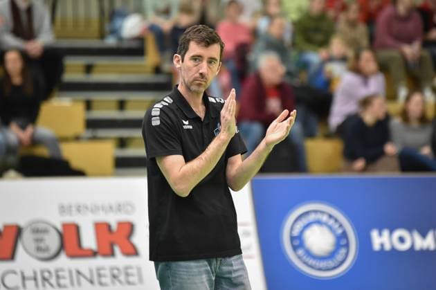 Adrian Pfleghar Volley YoungStars Friedrichshafen, Coach TV Rottenburg vs Volley YoungStars Friedrichshafen, Volleyball, 2 Bundesliga Sued, Matchday 18, Season 2024 2025, 09 02 2025, TV Rottenburg vs Volley YoungStars Friedrichshafen, Volleyball, 2 Bundesliga Sued, Matchday 18, Season 2024 2025, 09 02 2025 Rottenburg Copyright: xEibner-Pressefoto RalphxKunzex EP_RKE