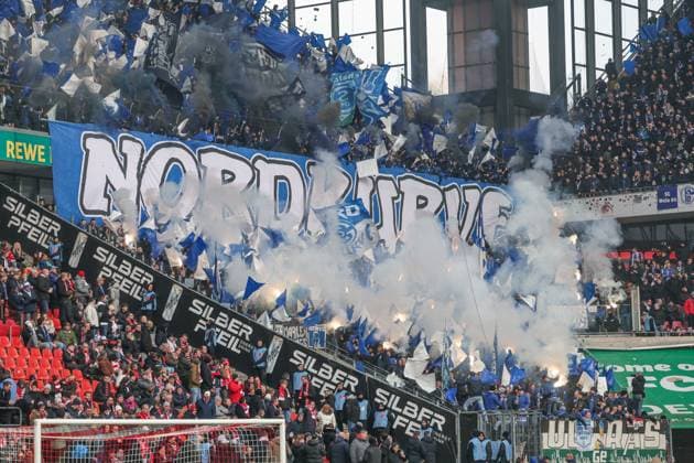 09 02 2025, Football, Season 2024 2025, 2 Bundesliga, 21 Matchday, 1 FC Köln FC Schalke 04, Choreo of the fans of FC Schalke 04 Köln Rhein Energie Stadion NRW Germany xRHR PHOTO TRx Copyright: TimxRehbein RHR-FOTOx RHR-FOTO TR
