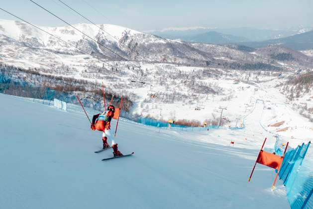 Sport Themen der Woche KW07 Sport Bilder des Tages OLYMPICS - EYOF Bakuriani 2025 BAKURIANI,GEORGIA,10.FEB.25 - OLYMPICS, ALPINE SKIING - EYOF, European Youth Olympic Winter Festival. Image shows David Knoflach (AUT).  GEPAxpictures xPatrickxSteiner