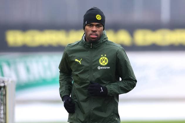 10 02 2025, Final training session for the UEFA Champions League match between Borussia Dortmund and Sporting Lisbon, Carney Chukwuemeka Borussia Dortmund , Dortmund Training ground Borussia Dortmund NRW Germany xRHR PHOTO DEx Copyright: DennisxEwert RHR-FOTOx RHR-FOTO DE