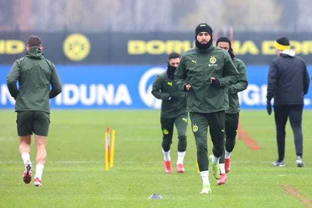 10 02 2025, Final training session for the UEFA Champions League match between Borussia Dortmund and Sporting Lisbon, Emre Can Borussia Dortmund , Dortmund Training ground Borussia Dortmund NRW Germany xRHR PHOTO ENx Copyright: DennisxEwert RHR-FOTOx RHR-FOTO DE