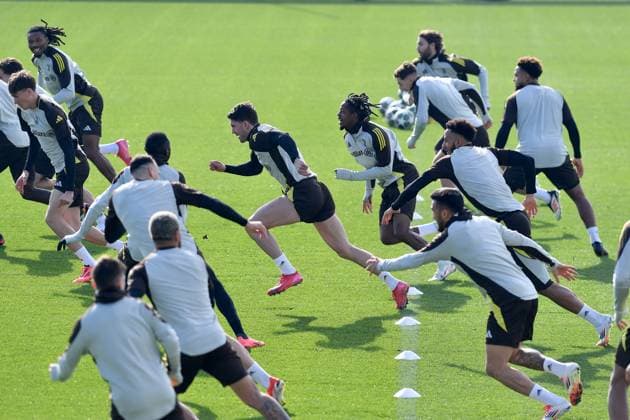 Dusan Vlahovic of Juventus FC during the 2024 2025 Champions League training at JTC Continassa on February 10, 2025 in Turin, Italy - ph Giuliano Marchisciano  Copyright: xGiulianoxMarchisciano IPAxSportx xipa-agency.netx xx IPA_53886962 IPA_Agency_IPA53886962