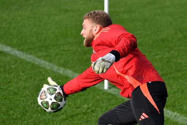 Michele Di Gregorio of Juventus FC during the 2024 2025 Champions League training at JTC Continassa on February 10, 2025 in Turin, Italy - ph Giuliano Marchisciano  Copyright: xGiulianoxMarchisciano IPAxSportx xipa-agency.netx xx IPA_53886989 IPA_Agency_IPA53886989