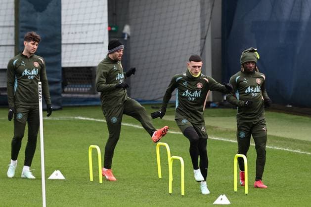 Football, CL, Manchester City training