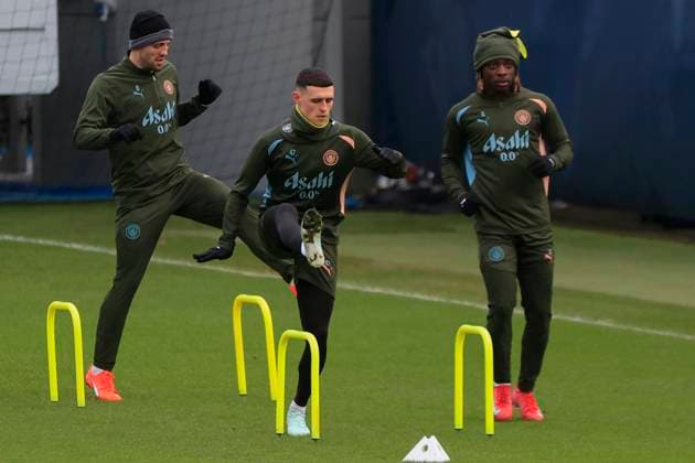 Manchester City 10 02 2025. Training session Phil Foden (47) of Manchester City during the training session ahead of Manchester City vs Real Madrid in the Champions League, at the Etihad Stadium, Manchester, England on 10 February 2025. Manchester Etihad Stadium Manchester England Editorial use only , Copyright: xConorxMolloyx PSI-21433-0067