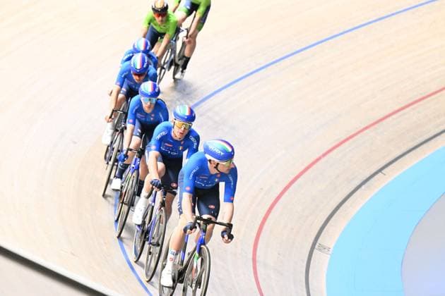 10-02-2025 Allenamento Europei Pista Zolder 2025; 2025, Italia; Viviani, Elia; Zolder, Velodromo; 