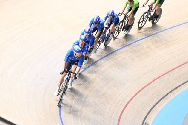 10-02-2025 Allenamento Europei Pista Zolder 2025; 2025, Italia; Viviani, Elia; Zolder, Velodromo; 