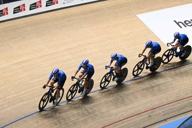 10-02-2025 Allenamento Europei Pista Zolder 2025; 2025, Italia; Viviani, Elia; Zolder, Velodromo; 
