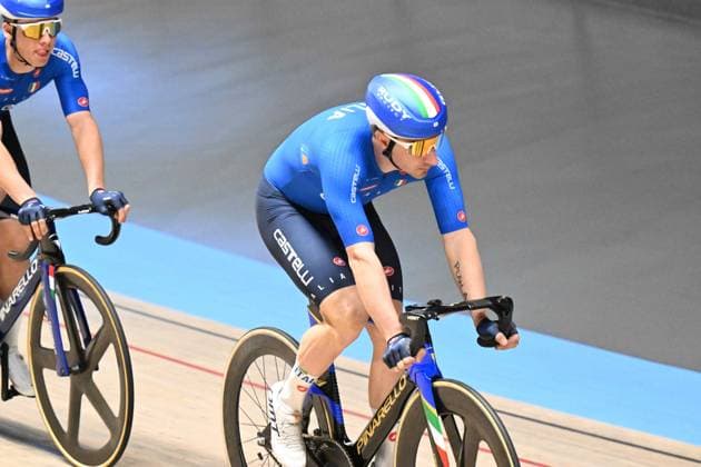 10-02-2025 Allenamento Europei Pista Zolder 2025; 2025, Italia; Viviani, Elia; Zolder, Velodromo; 