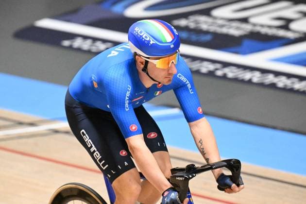 10-02-2025 Allenamento Europei Pista Zolder 2025; 2025, Italia; Viviani, Elia; Zolder, Velodromo; 