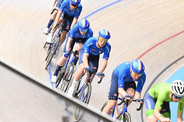 10-02-2025 Allenamento Europei Pista Zolder 2025; 2025, Italia; Viviani, Elia; Zolder, Velodromo; 