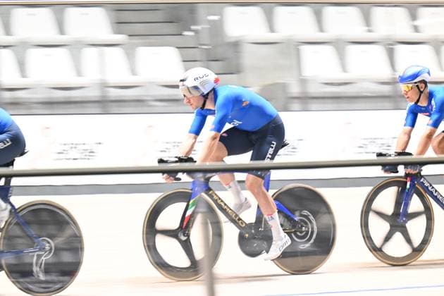 10-02-2025 Allenamento Europei Pista Zolder 2025; 2025, Italia; Viviani, Elia; Zolder, Velodromo; 