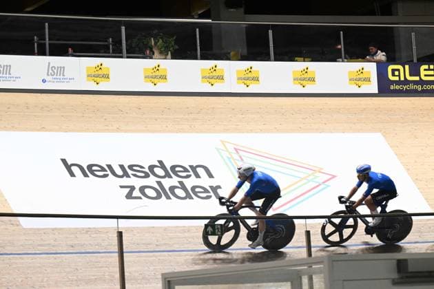 10-02-2025 Allenamento Europei Pista Zolder 2025; 2025, Italia; Viviani, Elia; Zolder, Velodromo; 