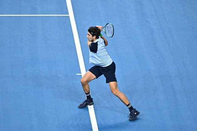 Open 13 Provence - Marseille Pierre-Hugues HERBERT (FRA) during his last qualifying round match at the Open 13 Provence in Marseille, France, on February 10, 2025. Photo by Corinne Dubreuil ABACAPRESS.COM Marseille France  Copyright: xDubreuilxCorinne ABACAx