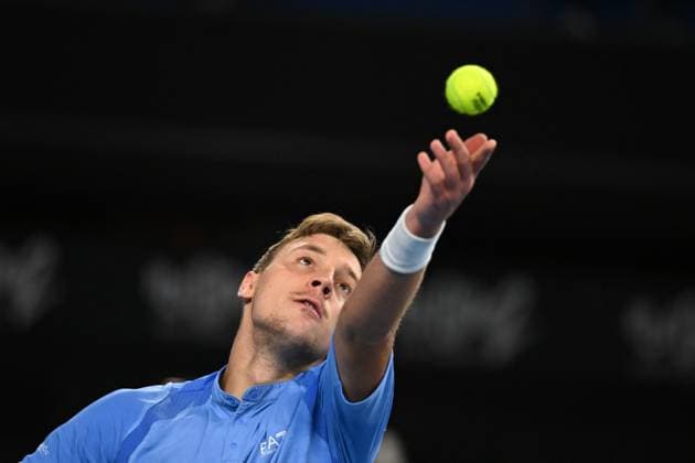 Open 13 Provence - Marseille Hadad Medjedovic (see) during his first round match at the Open 13 Provence in Marseille, France, on February 10, 2025. Photo by Corinne Dubreuil ABACAPRESS.COM Marseille France  Copyright: xDubreuilxCorinne ABACAx