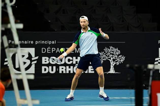TENNIS : Open 13 Provence 2025 - Marseille - 10 02 2025 L Open 13 Provence se dispute du 10 au 16 fÃ vrier 2025 au Palais des Sports de Marseille. Hugo Grenier (FRA) MarseilleFrance  Copyright: xWilliamxCannarellax