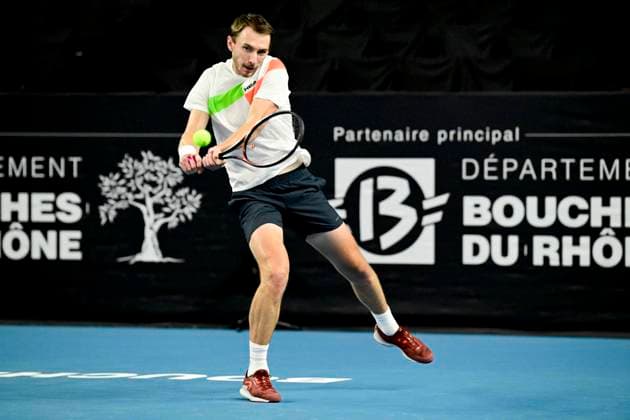 TENNIS : Open 13 Provence 2025 - Marseille - 10 02 2025 L Open 13 Provence se dispute du 10 au 16 fÃ vrier 2025 au Palais des Sports de Marseille. LukaÅ¡ Klein (SVK) MarseilleFrance  Copyright: xWilliamxCannarellax