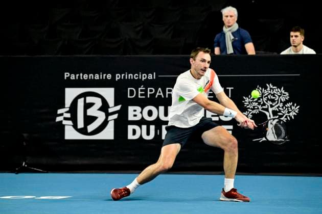 TENNIS : Open 13 Provence 2025 - Marseille - 10 02 2025 L Open 13 Provence se dispute du 10 au 16 fÃ vrier 2025 au Palais des Sports de Marseille. LukaÅ¡ Klein (SVK) MarseilleFrance  Copyright: xWilliamxCannarellax