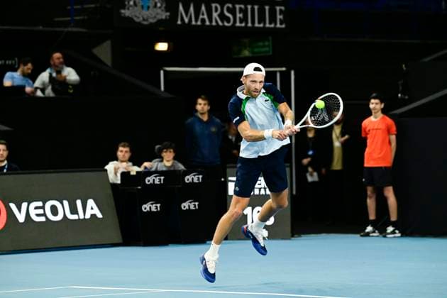 TENNIS : Open 13 Provence 2025 - Marseille - 10 02 2025 L Open 13 Provence se dispute du 10 au 16 fÃ vrier 2025 au Palais des Sports de Marseille. Hugo Grenier (FRA) MarseilleFrance  Copyright: xWilliamxCannarellax