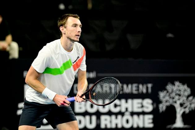TENNIS : Open 13 Provence 2025 - Marseille - 10 02 2025 L Open 13 Provence se dispute du 10 au 16 fÃ vrier 2025 au Palais des Sports de Marseille. LukaÅ¡ Klein (SVK) MarseilleFrance  Copyright: xWilliamxCannarellax
