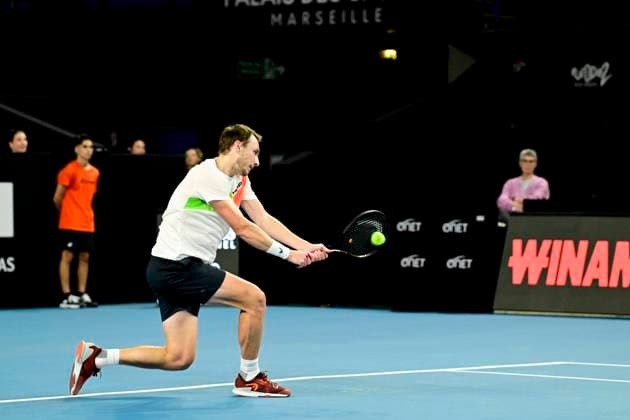 TENNIS : Open 13 Provence 2025 - Marseille - 10 02 2025 L Open 13 Provence se dispute du 10 au 16 fÃ vrier 2025 au Palais des Sports de Marseille. LukaÅ¡ Klein (SVK) MarseilleFrance  Copyright: xWilliamxCannarellax