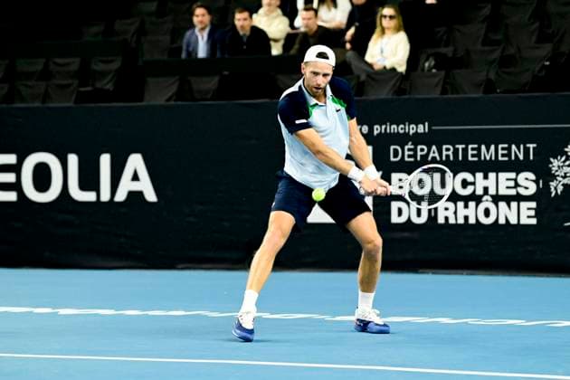 TENNIS : Open 13 Provence 2025 - Marseille - 10 02 2025 L Open 13 Provence se dispute du 10 au 16 fÃ vrier 2025 au Palais des Sports de Marseille. Hugo Grenier (FRA) MarseilleFrance  Copyright: xWilliamxCannarellax