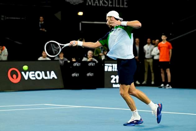 TENNIS : Open 13 Provence 2025 - Marseille - 10 02 2025 L Open 13 Provence se dispute du 10 au 16 fÃ vrier 2025 au Palais des Sports de Marseille. Hugo Grenier (FRA) MarseilleFrance  Copyright: xWilliamxCannarellax