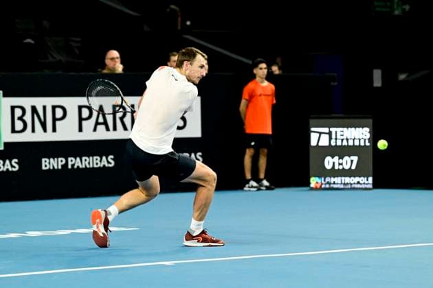 TENNIS : Open 13 Provence 2025 - Marseille - 10 02 2025 L Open 13 Provence se dispute du 10 au 16 fÃ vrier 2025 au Palais des Sports de Marseille. LukaÅ¡ Klein (SVK) MarseilleFrance  Copyright: xWilliamxCannarellax