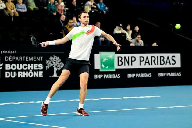 TENNIS : Open 13 Provence 2025 - Marseille - 10 02 2025 L Open 13 Provence se dispute du 10 au 16 fÃ vrier 2025 au Palais des Sports de Marseille. LukaÅ¡ Klein (SVK) MarseilleFrance  Copyright: xWilliamxCannarellax